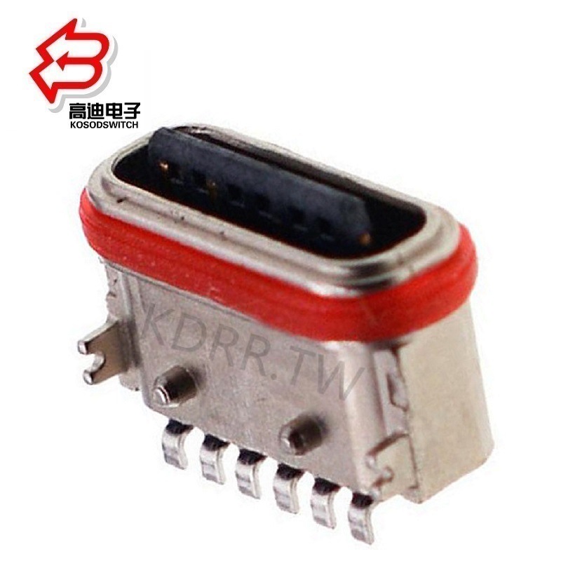 锌合金USB插座防水  大电流防水USB插口 大功率USB母座TypeC防水