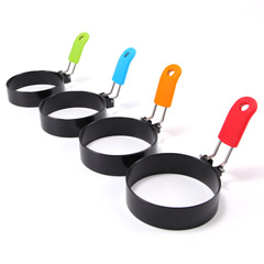 Kitchen tools stainless steel ring non-stick coating round egg pan model egg mold silicone egg poacher