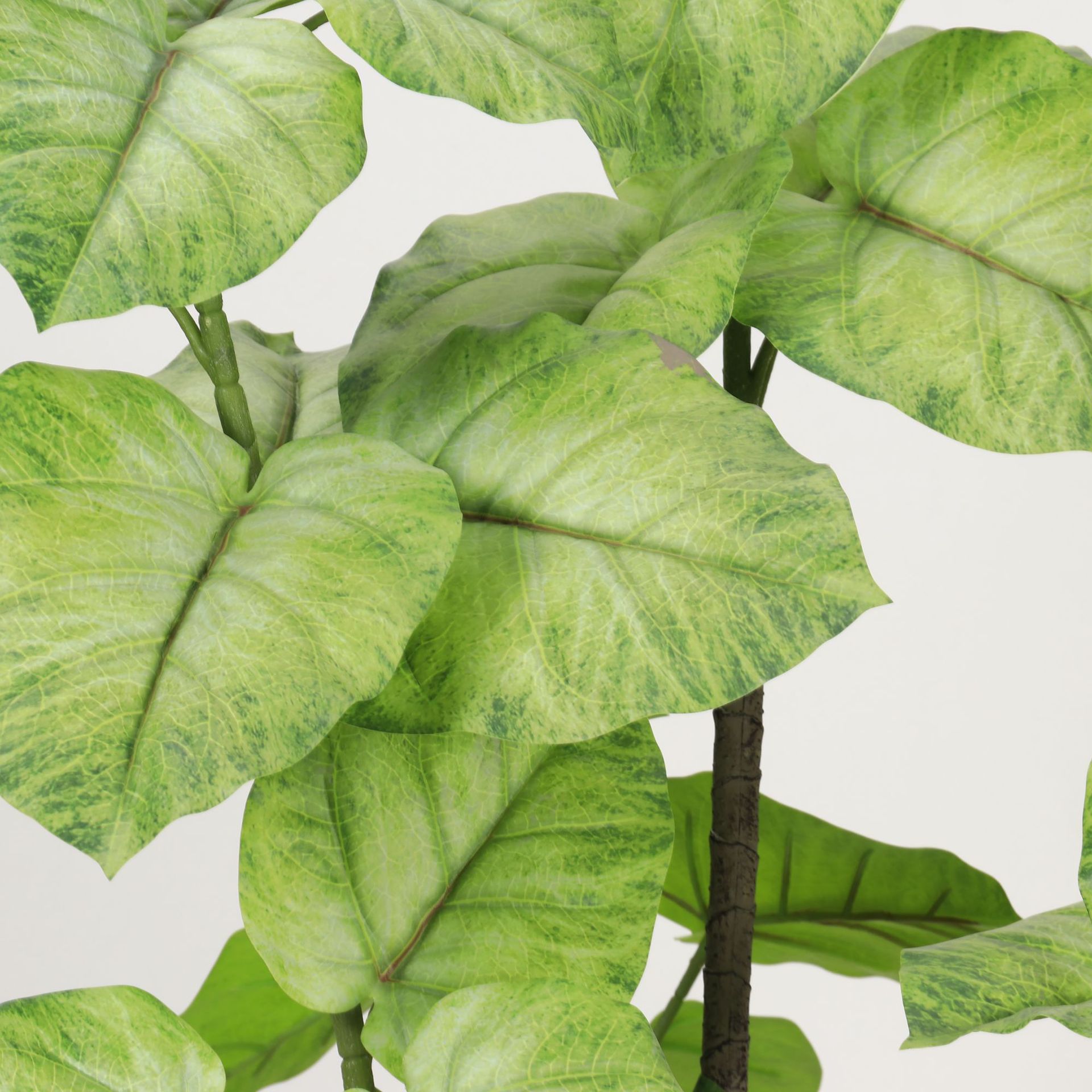 Heart Leaf Banyan árbol falso planta en maceta de simulación de alta gama planta verde interior sala de estar decoración de piso adorno paisajismo de planta biónica