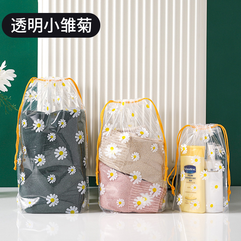 En stock PE oso Cordón de plástico cordón calcetines embalaje transparente cordón bolsa ropa zapatos almacenamiento al por mayor bolsa