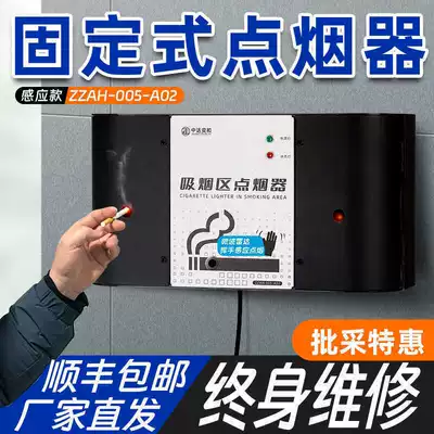 Fixed-type cigarette lighter for smoking areas, induction cigarette lighter for public nursing homes and prisons, wall-mounted 220V electronic cigarette lighter
