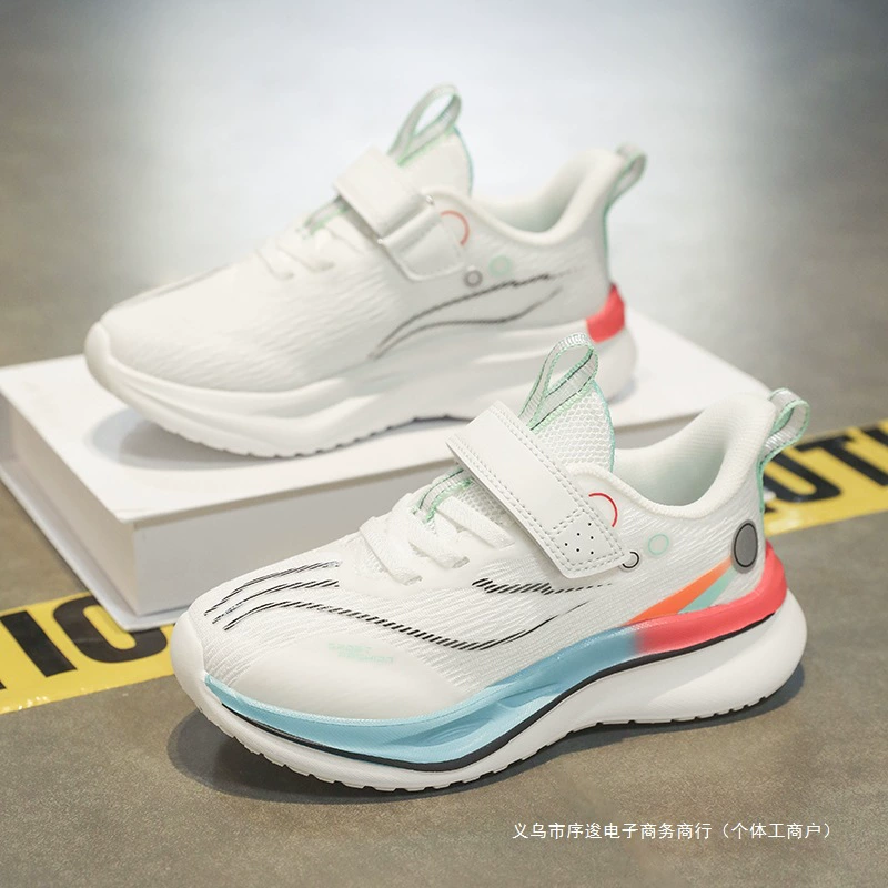 Красный кролик 7 Детская обувь для бега для мальчиков и девочек сетчатые дышащие кроссовки 2025 весна новая детская обувь с мягким подошвом