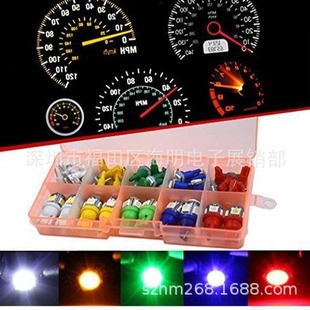 40PCS12V car yacht ship LED 5050SMDT5 T10 dashboard light bulb green red White Blue yellow