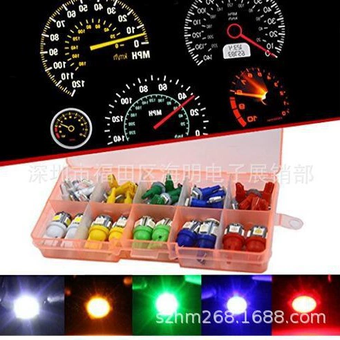40PCS12V автомобиль яхта корабль LED 5050SMDT5 T10 приборная панель лампочка зеленый красный белый синий желтый
