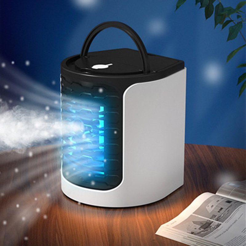 Summer New Air Cooler Desktop Mini USB with Curling Household Refrigeration Small Fan Portable Air Conditioning Fan