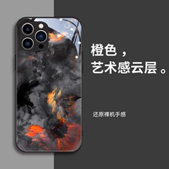 アートスモークアップル 16E 携帯電話ケースガラス 12PRO 外国貿易卸売 13PROMAX 保護 14XS15 ビジネス