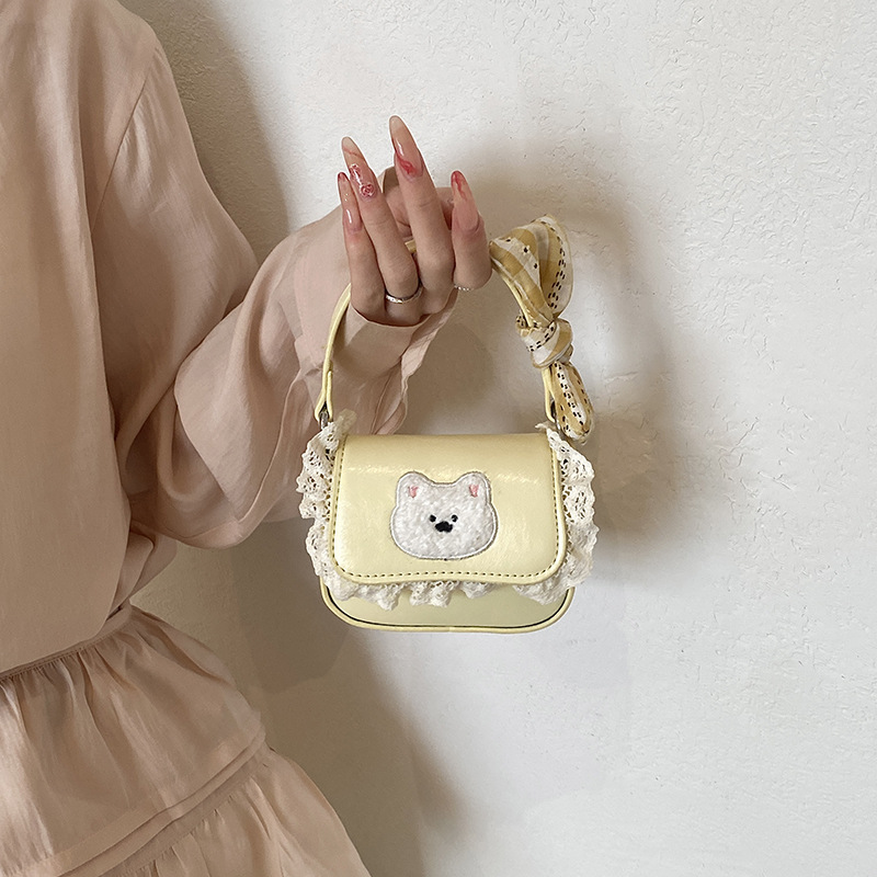 Dulce y lindo arco bolso de niña de encaje mini mochila 2026 nuevo bolso para niños