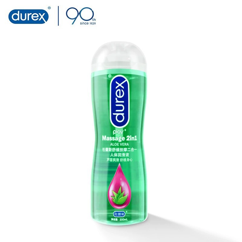 Durex, успокающий гель алоэ вера, лубрикант, физиологический массажер, 2 в 1, 200 мл