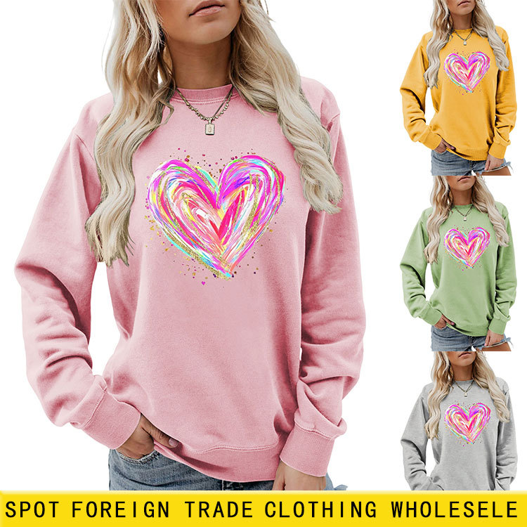 Independent Site New Stylish, Comfortable, Versatile Women's Colorful Sequin Heart Autumn And Winter_ecoleips.com