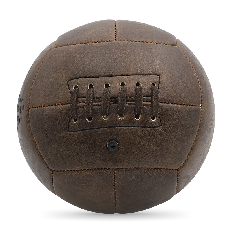 Retro Football with Handmade Laces, Vintage Nostalgic Football Size 5, Suitable for Indoor and Outdoor Games, Customizable Logo, Wholesale