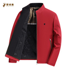 品牌新款加厚棉衣男休闲百搭棉服外套蚕丝立领冬装夹克爸爸棉袄潮