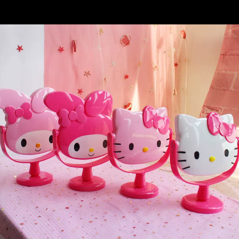 Портативное студенческое мультяшное складное зеркало стол зеркало круглый рабочий стол для девочек туалетное зеркало косметическое зеркало домашняя ручка Зеркало