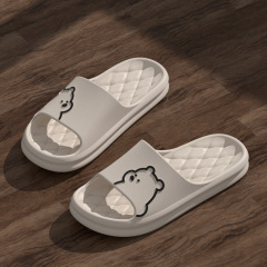 踩屎感拖鞋女夏家用防滑浴室一字拖情侶厚底居家居男涼拖夏季簡約