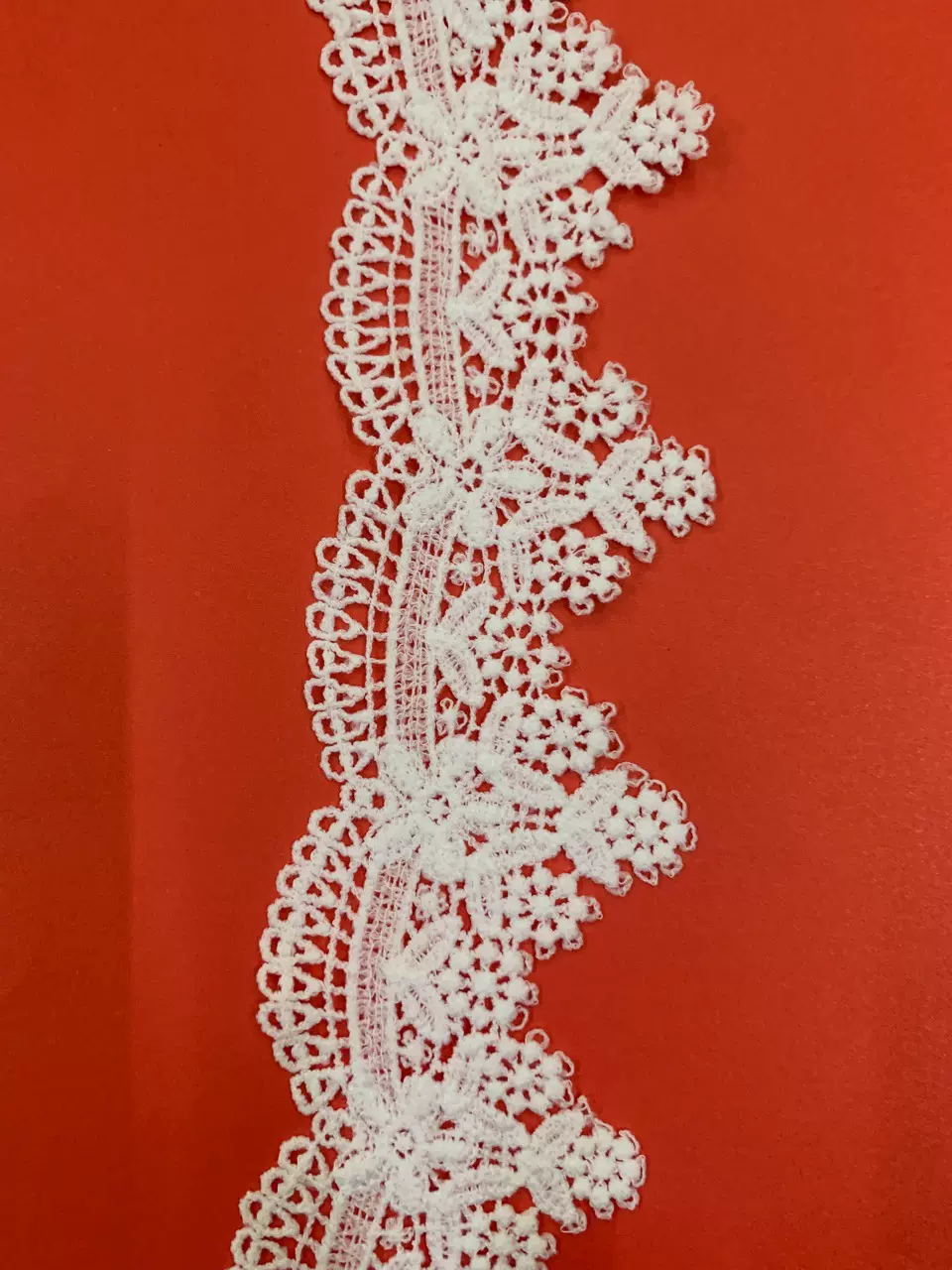 厂家供应服装辅料针织刺绣新款牛奶丝水溶花边蕾丝镶边宽花边