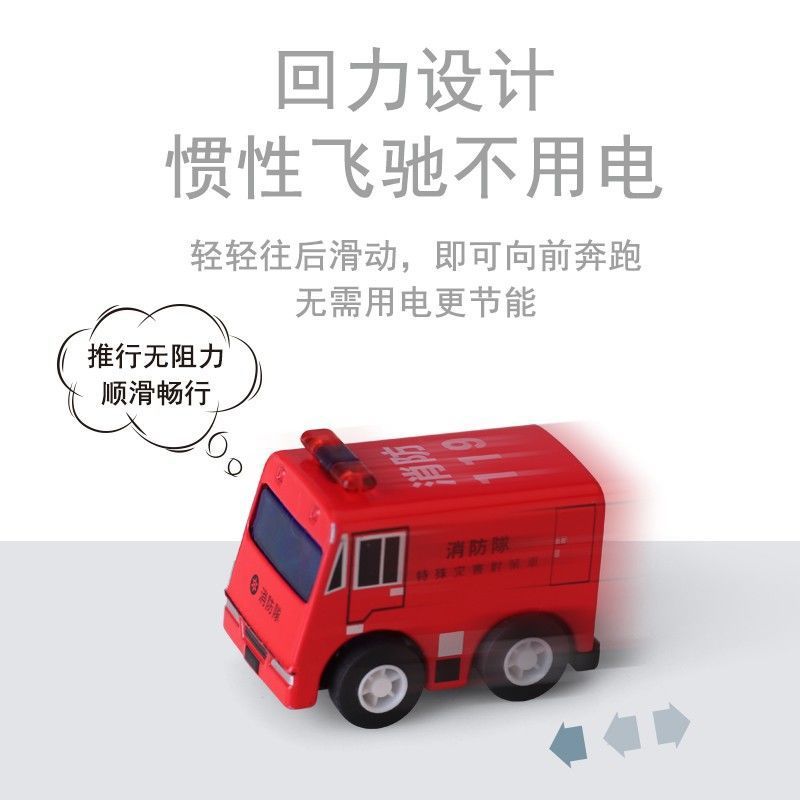 Caja de regalo de automóvil de aleación de rueda gigante con 6 modelos de automóvil de metal de retroceso juguetes para niños venta al por mayor en caliente transfronteriza