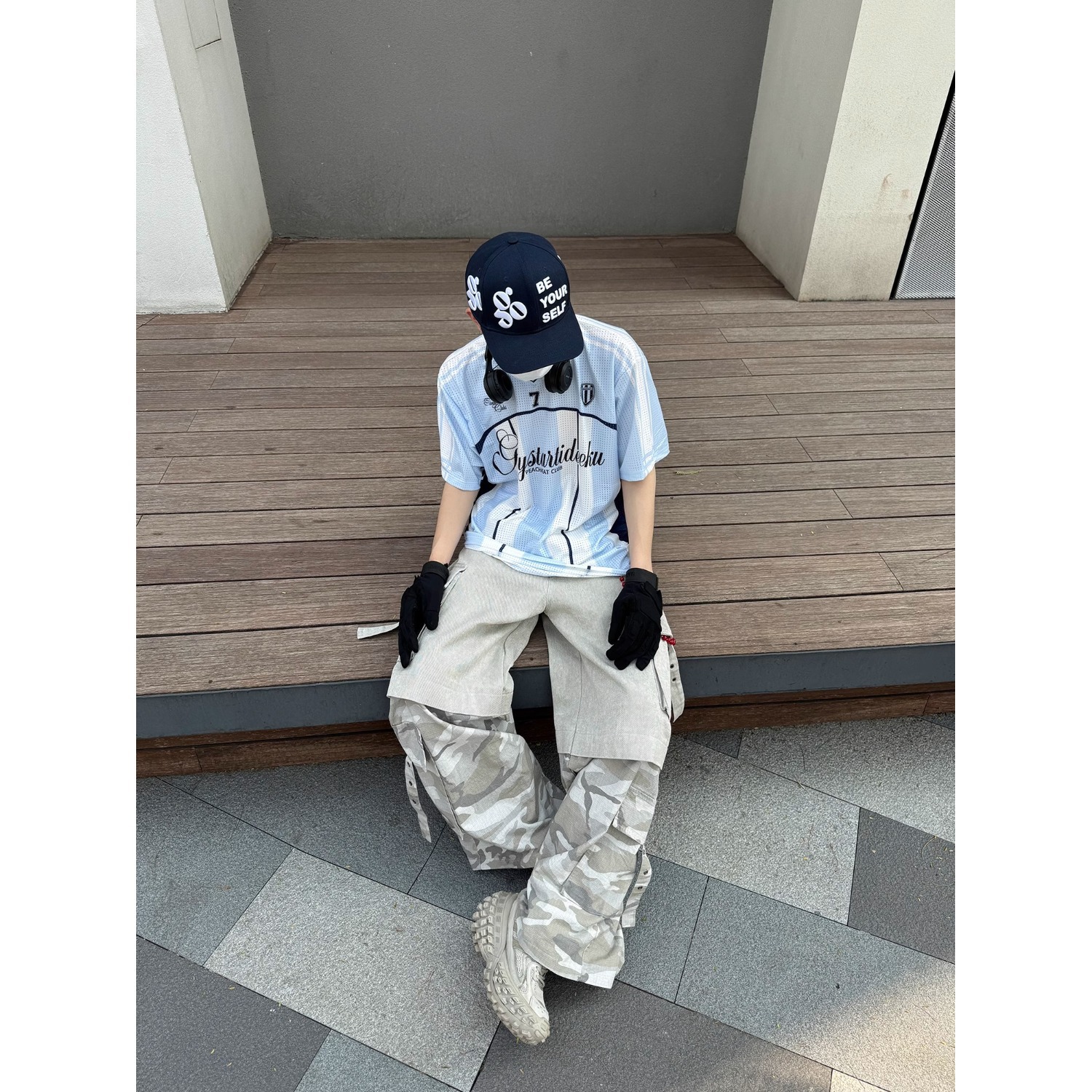 American-style Sports V-neck Jersey Short-sleeve T-shirt, New Loose Hip-hop Style T-shirt For Men And Women, Couple's_viptrois.com