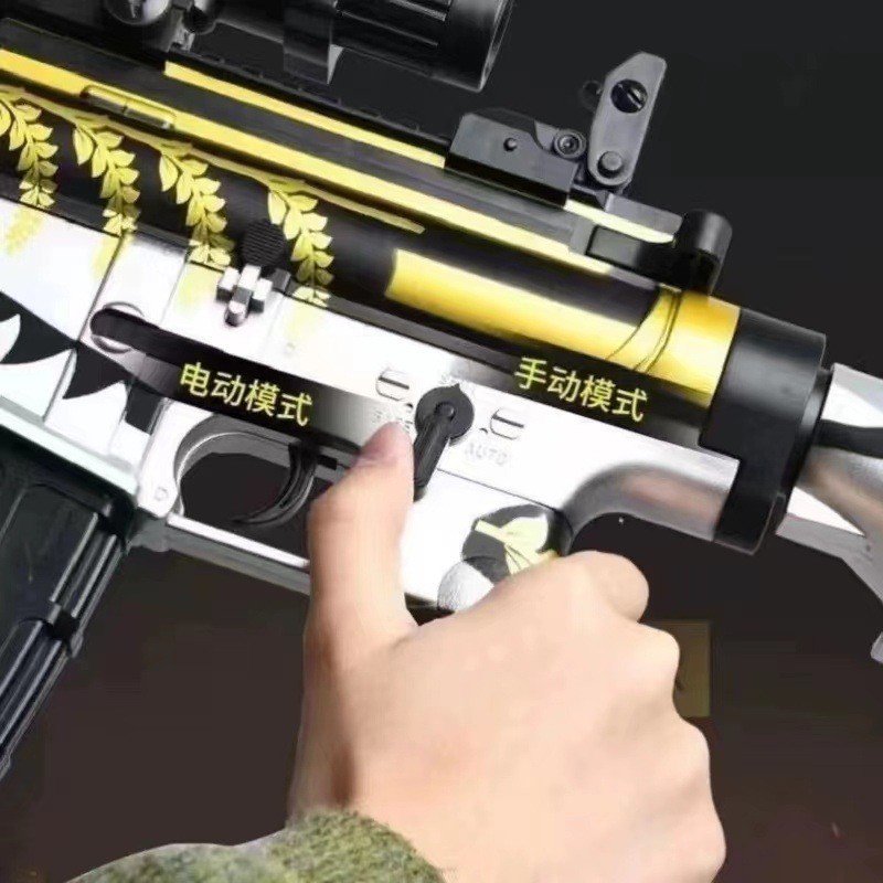 Transfronterizos de venta caliente pistola de juguete infantil M416 bola de gel eléctrica al aire libre lanzador de graffiti continuo fabricantes al por mayor image 3