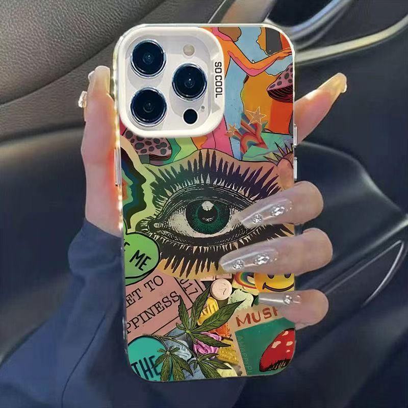 Nueva personalidad aplicable iPhone 16 funda para teléfono móvil Apple 15promax/14 Europa y América 13pro12 comercio exterior 11xr