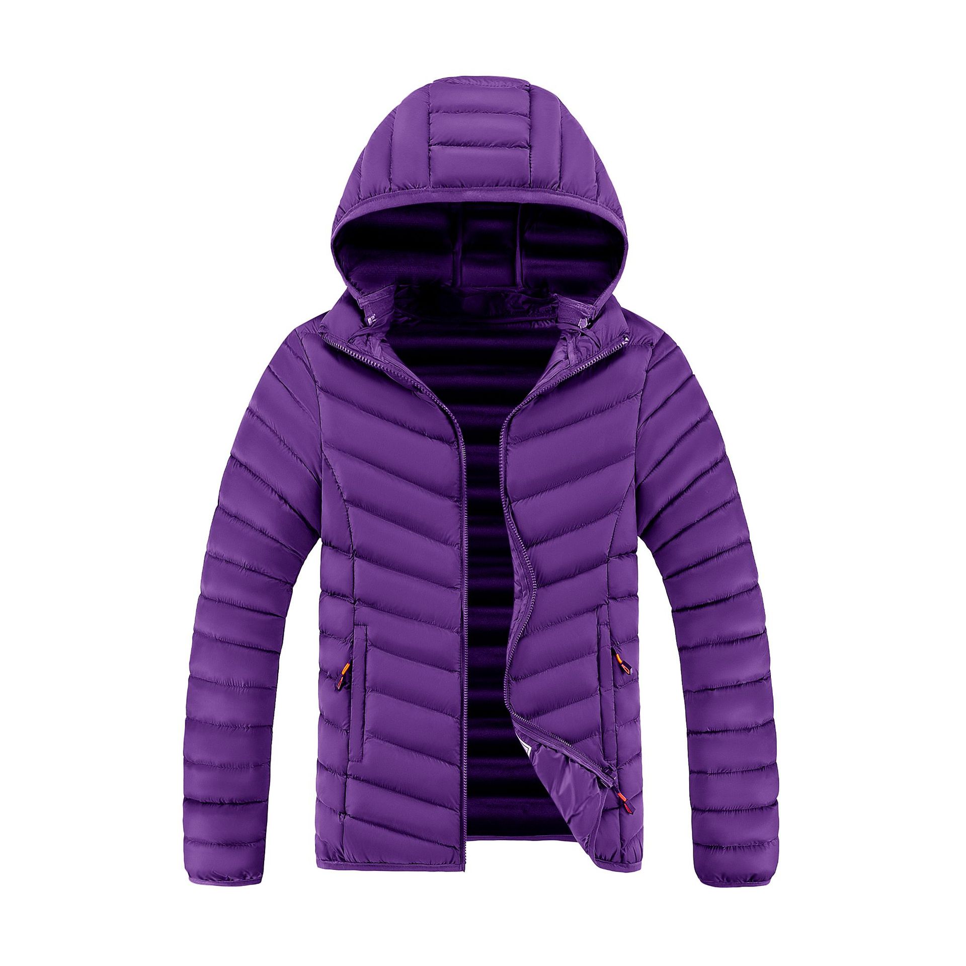 Cross-border ligero abajo abrigo desmontable sombrero de los hombres y las mujeres de la misma capa forrada de algodón-acolchado abrigo casual brillante fábrica al por mayor