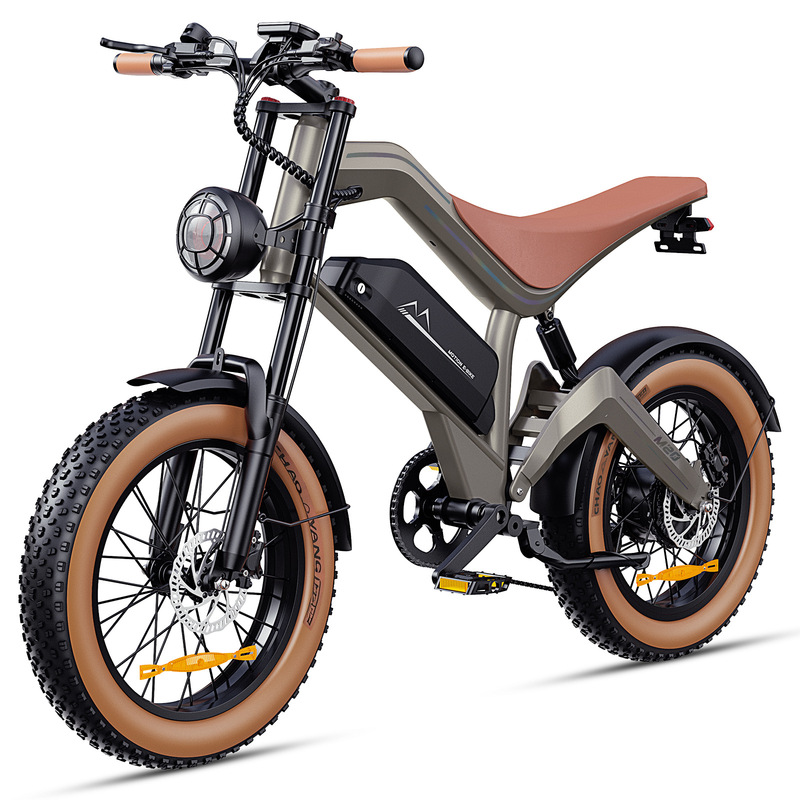 Dual Shock-Absorbing Wide-Tire Electric Bicycle, Fat-Tire Moped, Off-Road Snow-Tire Electric Vehicle 20inch Dual Shock-Absorbing Wide-Tire Electric Bicycle, Fat-Tire Moped, Off-Road Snow-Tire Electric Vehicle 20inch