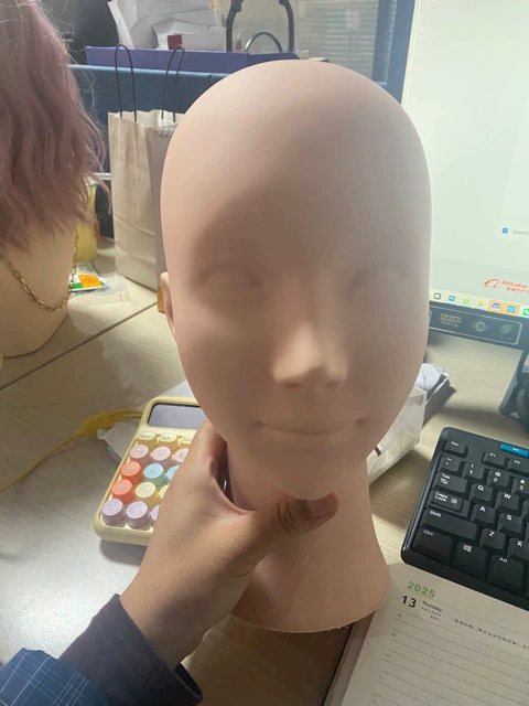 Mannequin head, wig cap, scarf, stand, cosmetic practice