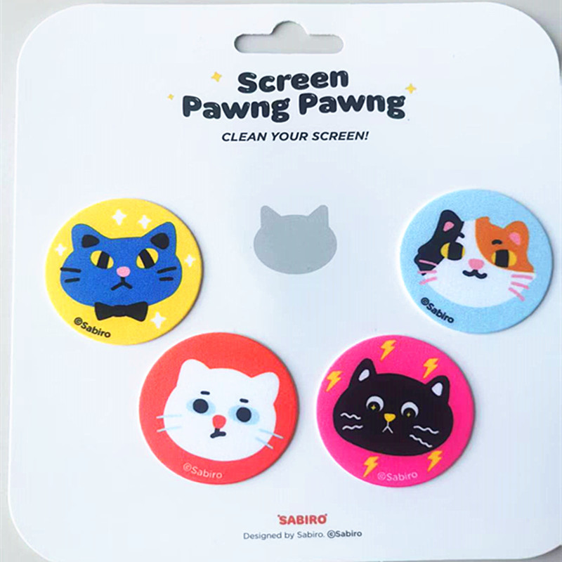 Reusable water-washable cleaning stickers for dust removal, cross-border mobile phone screen cleaning wipes, custom advertising gifts