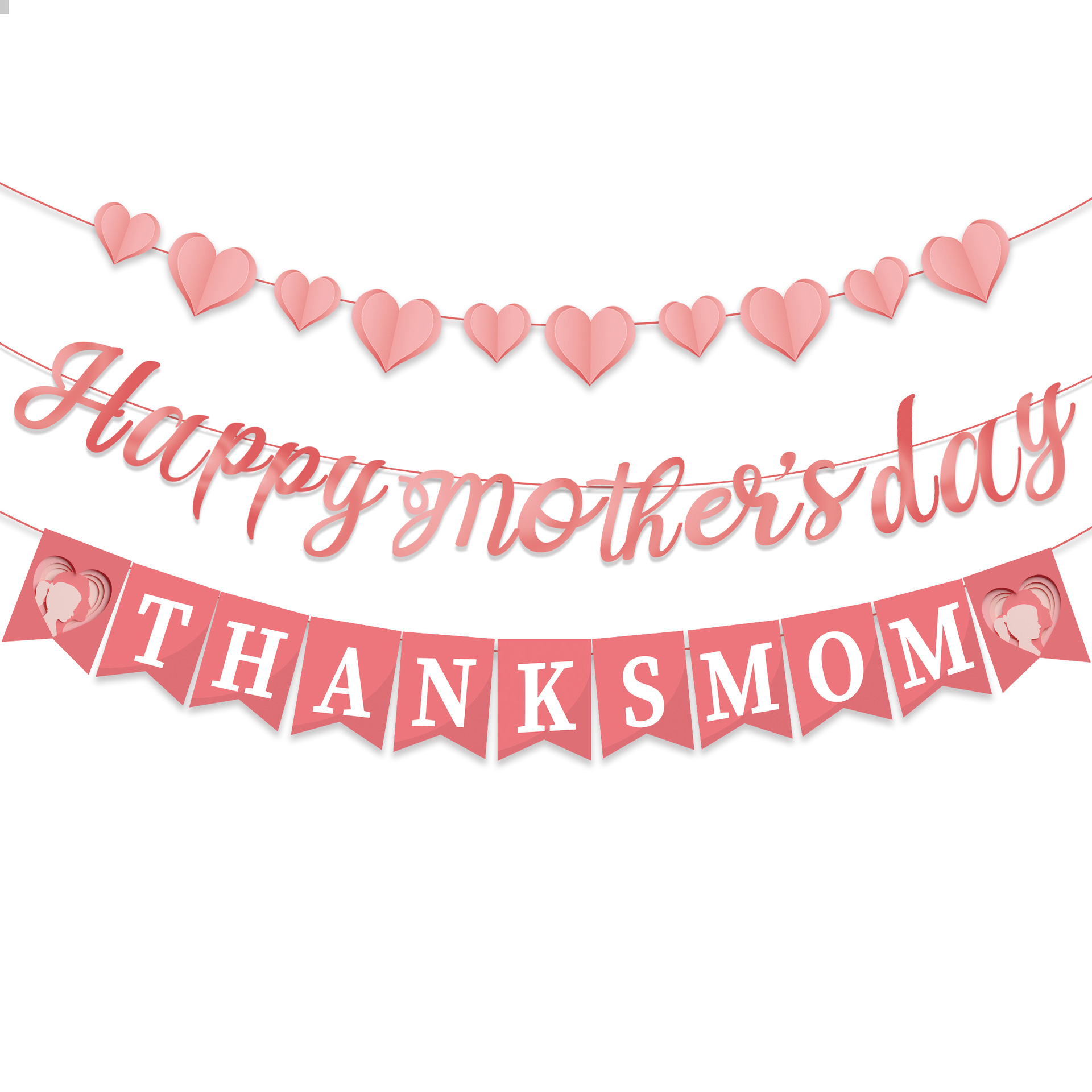 Mother's Day Letter Plastic Weekend Party Banner Decorative Props 1 Piece display picture 1