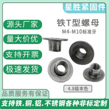 铁本色T帽现货批发T型空心螺母M4M5M6M8M10焊接T型螺母非标现货