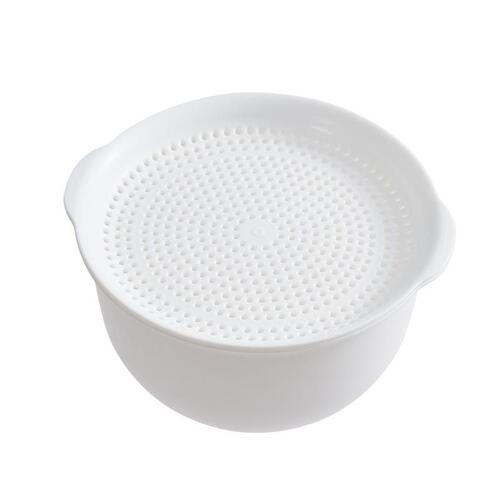 Kitchen double-layer drain basket with lid food-grade fruit and vegetable drain basket household large vegetable washing basket rice basket storage basket