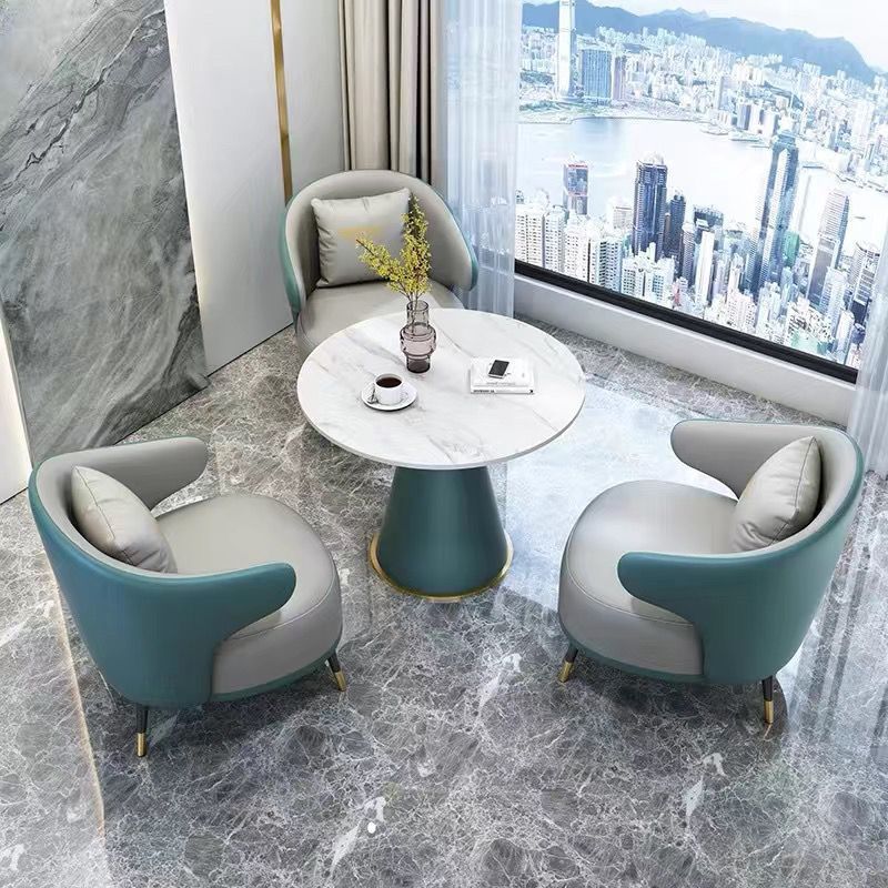 Sofá individual mesa de té combinación de ventas balcón ocio hotel de negocios salón de belleza recepción sofá mesa de negociación