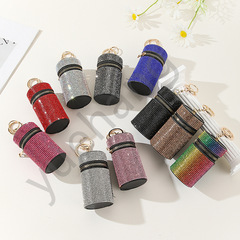 跨境2024新款輕奢鑲鑽零錢包鑰匙扣百搭迷你女錢包 口紅包