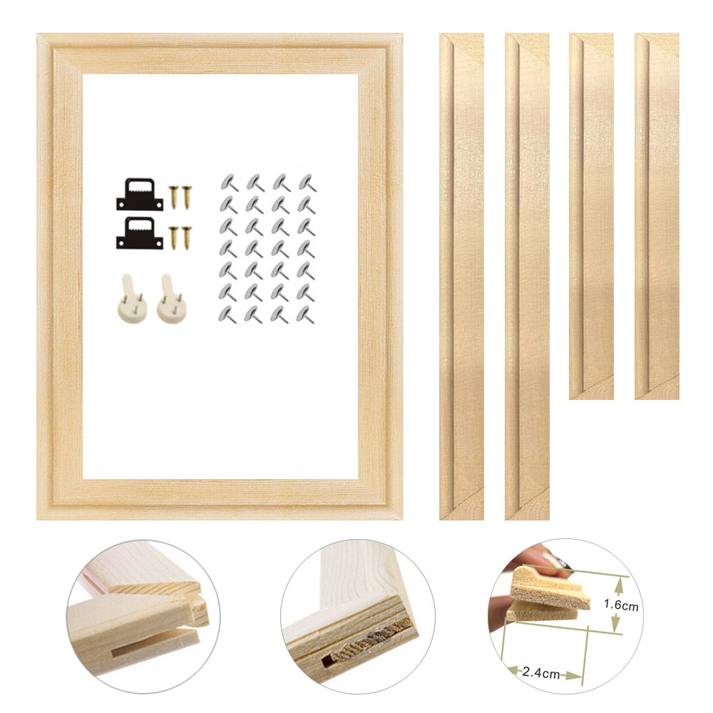 DIY Oil Painting Frame Decorative Painting Solid Wood Inner Frame Digital Oil Painting Frame Mortise and Tenon Structure Splicing Combination Frame Wholesale