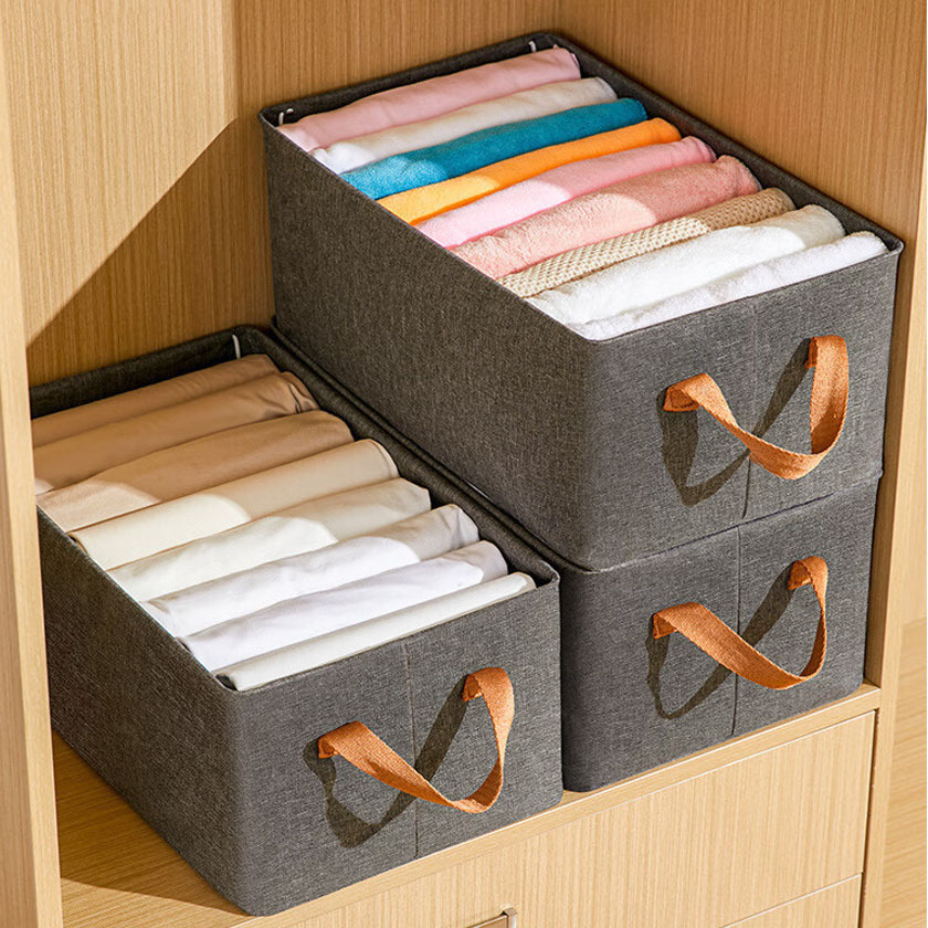 Cationic steel frame storage box new storage basket home wardrobe finishing box bedroom pants storage box factory wholesale