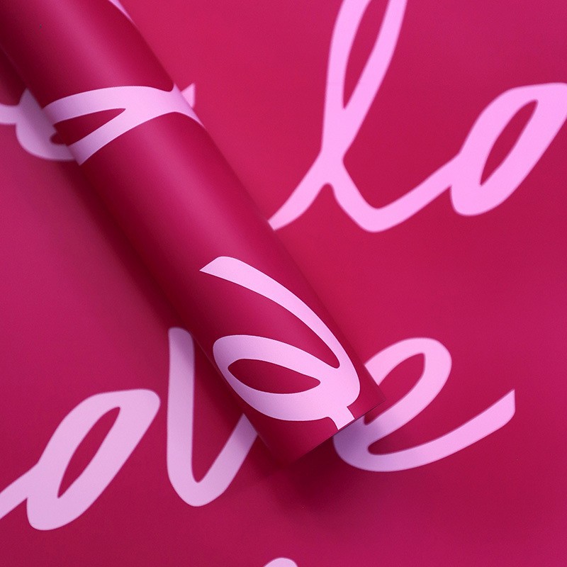 Fábrica al por mayor nuevo vino coreano rojo flor-envuelto espesado impermeable Yuyin ramo de flores de papel de embalaje