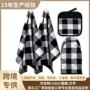 厨房格子烘焙防烫手套