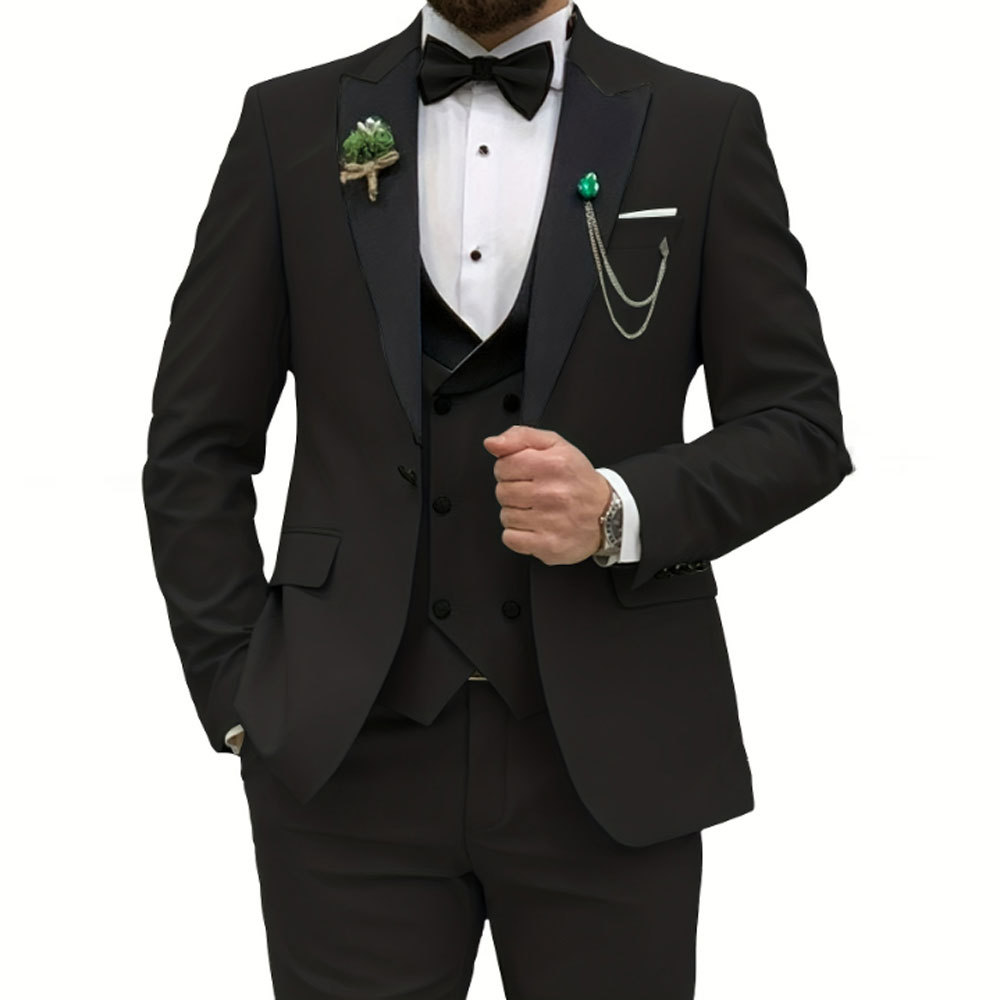Amazon AliExpress Trajes de estación independientes de hombre de tres piezas de novio y padrino para banquete de boda trajes transfronterizos grandes para hombres