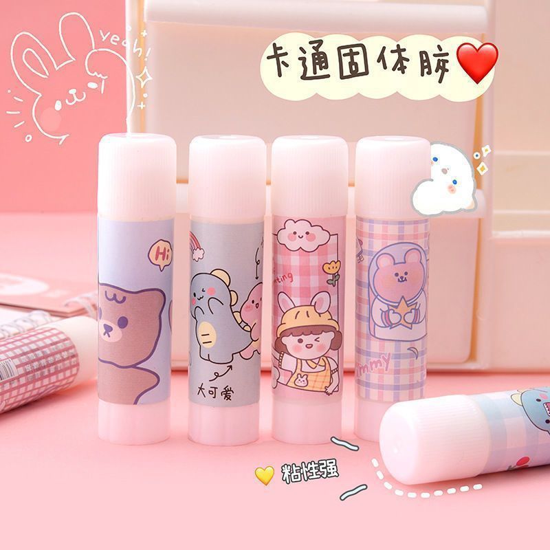 固体胶棒手工胶水学生可爱少女心卡通固体胶儿童胶水高粘度学生用|undefined