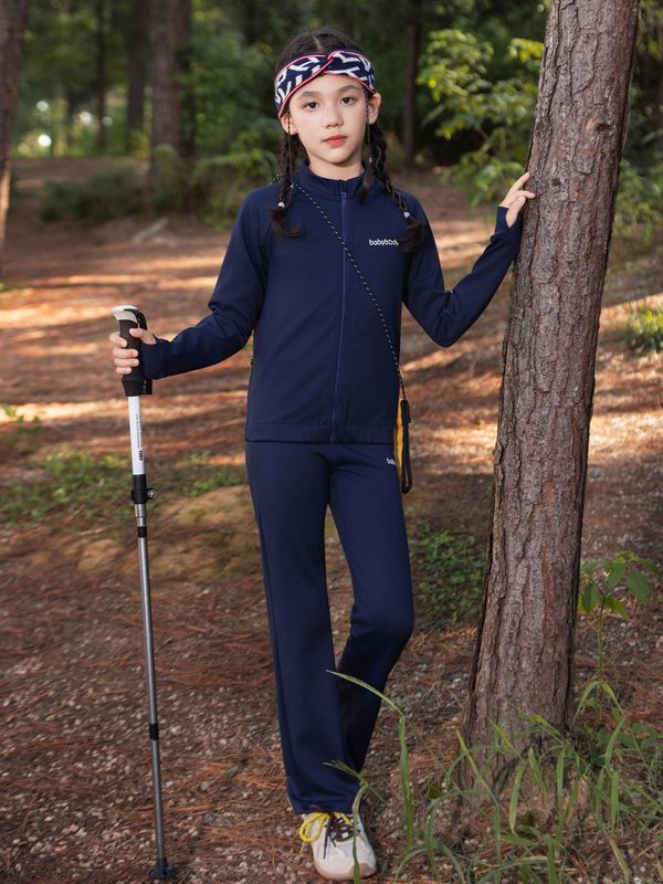 女童秋季套装2025新款女孩秋冬高弹薄绒两件套儿童春秋休闲运动服|undefined