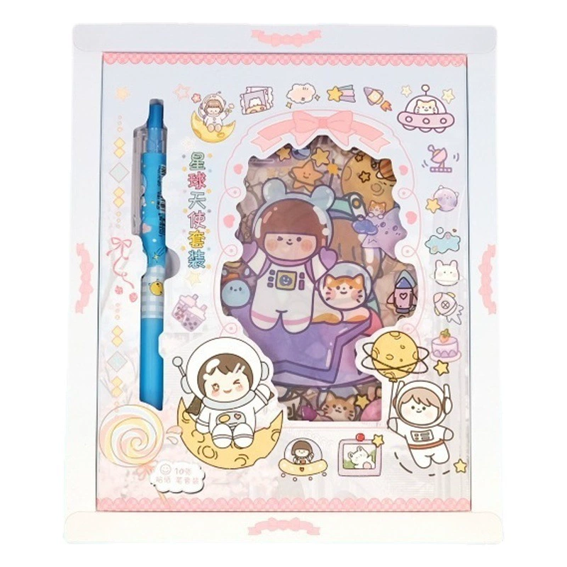 Подарочная коробка журнала оптом ПВХ водонепроницаемые наклейки для журнала творческие наклейки милые наклейки для журнала Подарочная шариковая ручка