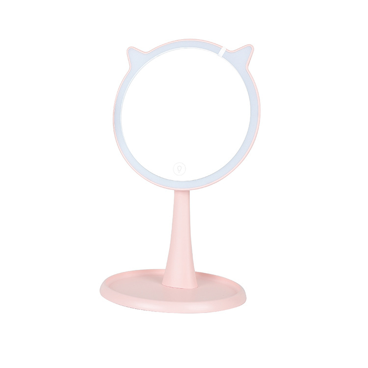 Dormitorio de estudiantes Luz de relleno inteligente vestidor espejo Internet celebridad moda emisor de luz Escritorio Fácil almacenamiento LED espejo de maquillaje