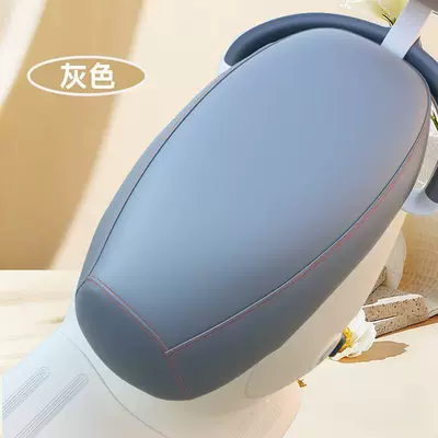 Electric vehicle and motorcycle seat cushion cover, leather protective cover, waterproof, sun-proof, heat-insulating, original leather seat cushion cover for electric vehicles (Electric car cushion) - black-double-stitched-large-size-suitable-for-flat-surfaces-with-a-length-of-62-67cm