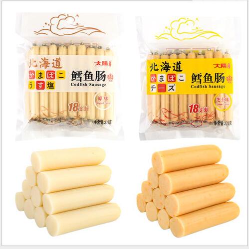 Hokkaido Dayang cheese deep sea cod sausage original fish meat ham sausage ready-to-eat children's snack 270g sausage