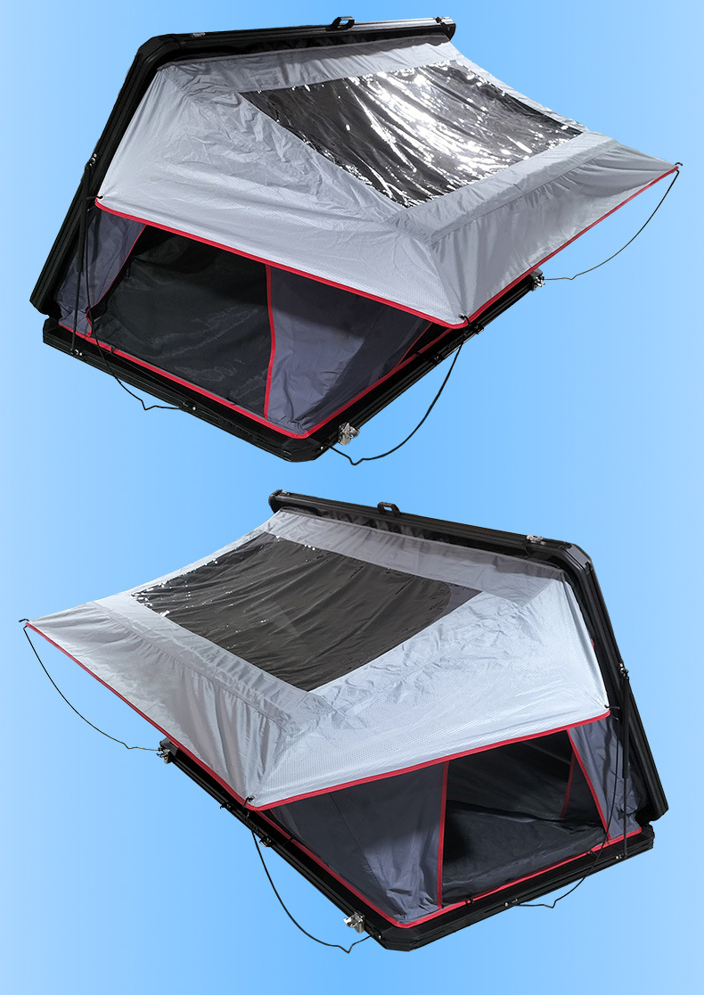 Side-Opening Thin Roof Tent for Outdoor Camping Style, No Need to Build Sunshade and Rainproof Aluminum Alloy Suv Car Hard-Top Tent