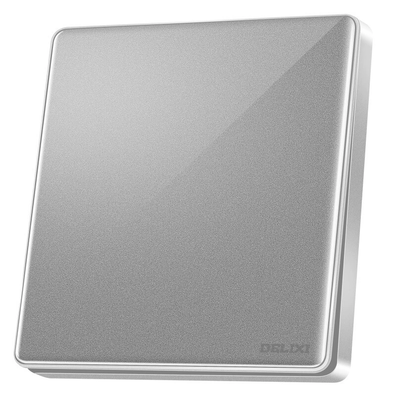Панель Delixi Household 86 CD889 Ink Cai Caikai Open Double Control Starry Sky Gray Wall Switch