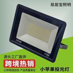 国境を越えたソースの小さなリンゴの投光器100W屋外防水防曇防雷工事照明LED投光器