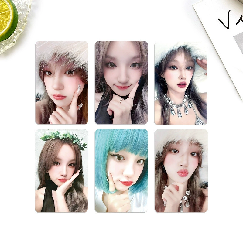 Набор фотокарт (G) I-DLE 2 альбом, K4 специальные случайные подписанные карты — 6 шт., 8,5×5,4 см