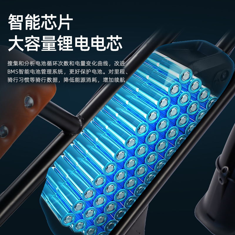 Sin envío gratuito, exportaciones de comercio exterior retro, moto de nieve, bicicleta eléctrica de crucero, scooter, batería de litio, ruedas de 20 pulgadas