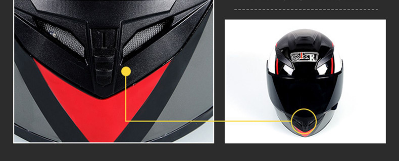 Foreign Trade Motorcycle Helmet with Horns, Full-Face Helmet for Men and Women, Safe for All Seasons, Rider Electric Vehicle Helmet, Dropshipping