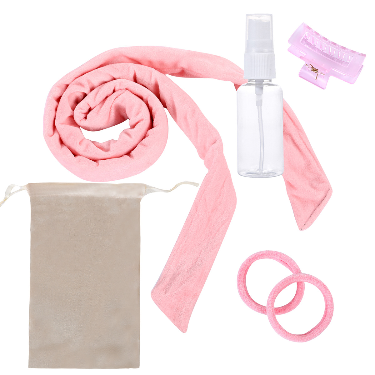 Fabricante Amazon arco rizador de pelo perezoso sueño peluquería onda grande sin calor rizador de pelo diadema