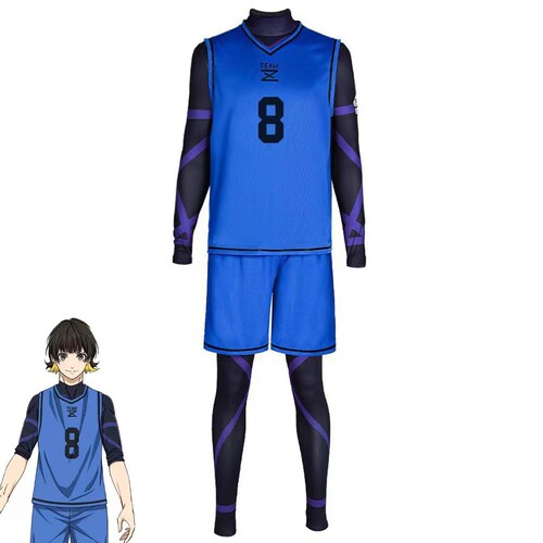 BLUELOCK blue prison jersey cosplay, Jie Shi Yi Feng Yue Hui Qian Qie Bao Ma Guo Shen, Lian Jie Jie Shi Yi